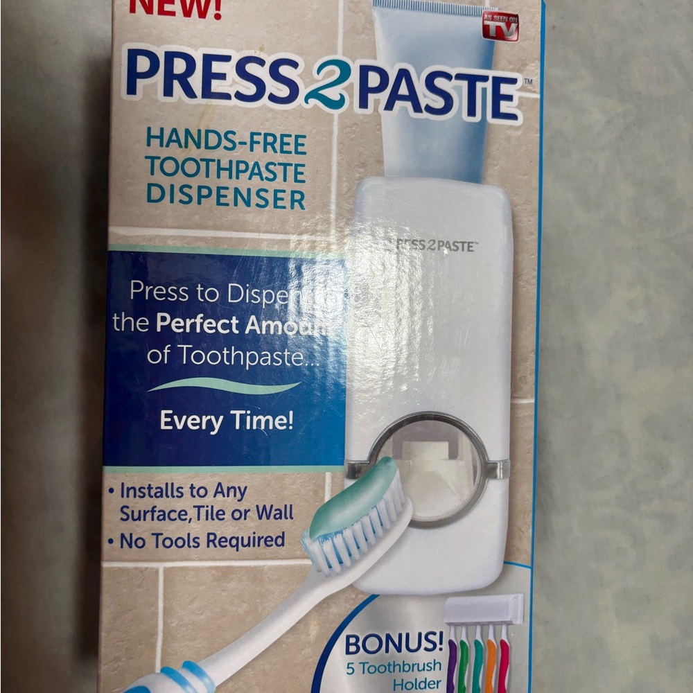 Hands-Free Toothpaste Dispenser - White - Picture 2 of 6